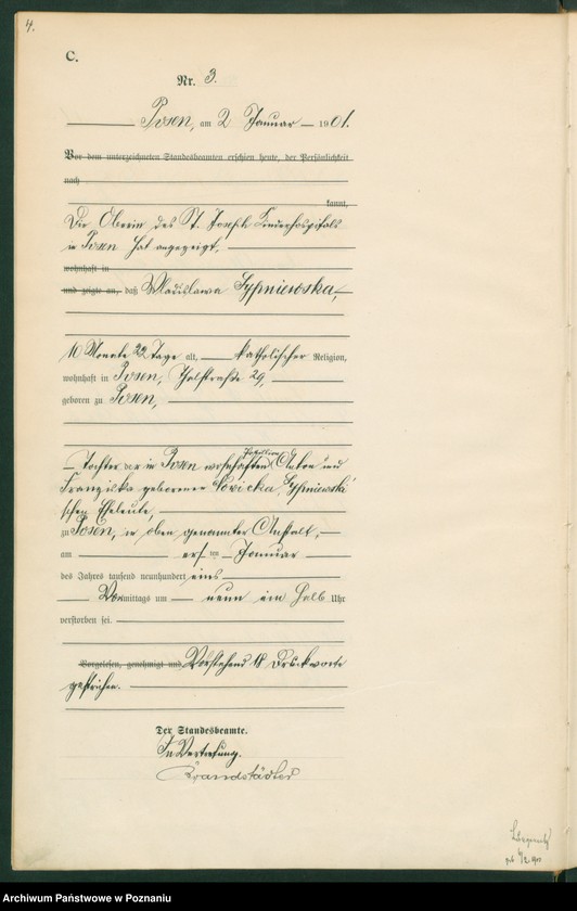 Obraz 6 z jednostki "Księga miejscowa zgonów t. I"