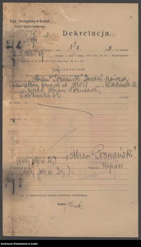 Obraz 6 z jednostki "„Abram Poznański” – sprzedaż pończoch i manufaktury"