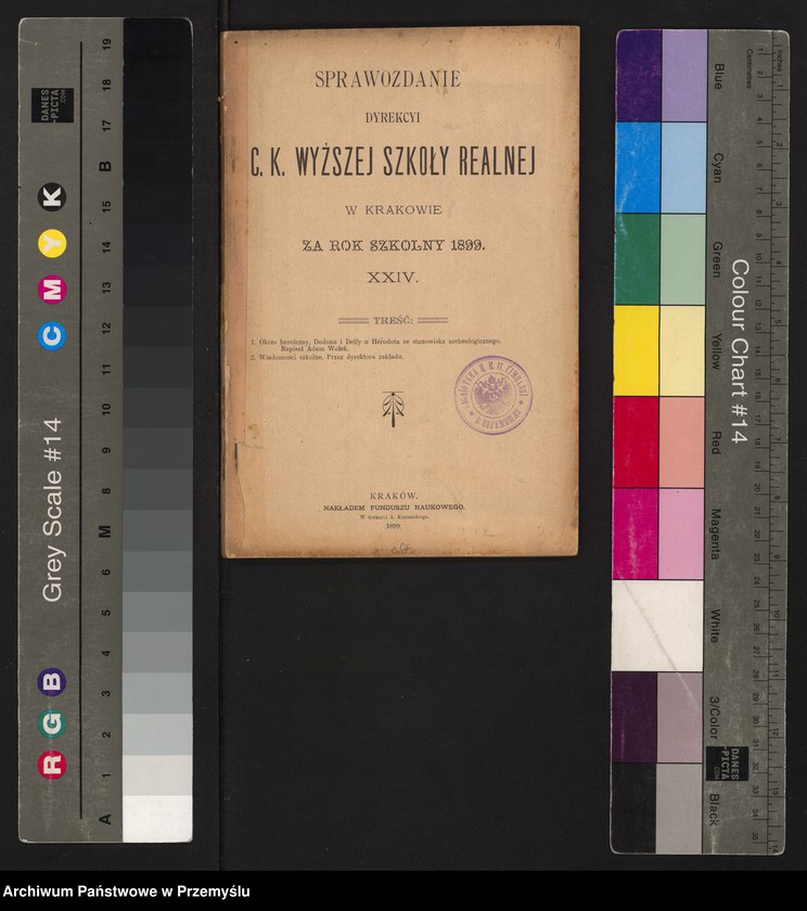 image.from.unit.number "Sprawozdanie Dyrekcji C.K. Wyższej Szkoły Realnej w Krakowie za rok szkolny 1899 XXIV"