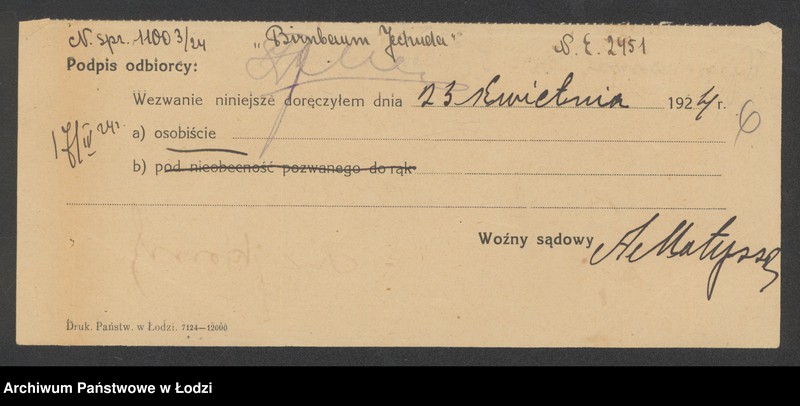 Obraz 8 z jednostki "Jechuda Birnbaum- sprzedaż pończoch i trykotów"