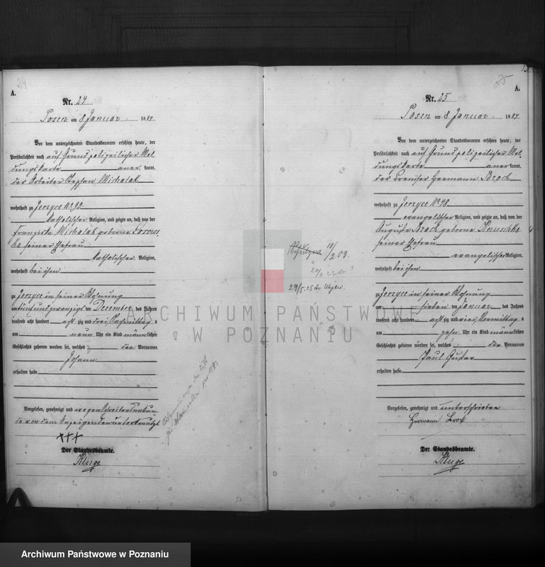 Obraz 14 z jednostki "Księga urodzeń t. I"