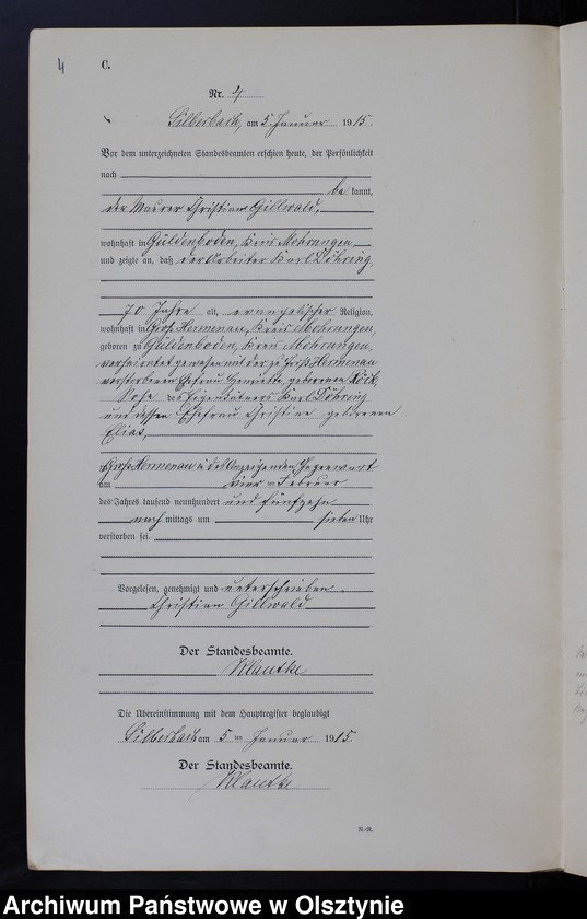 image.from.unit.number "Sterbe-Neben-Register Nr 1 - 45"