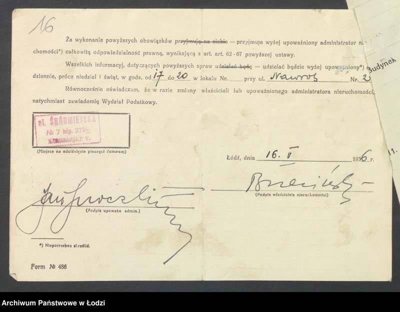 image.from.unit.number "Księga inwentarzowa nieruchomości m. Łodzi ul. Więckowskiego"