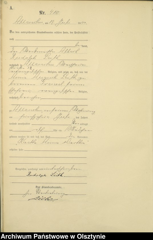 image.from.unit.number "Geburts-Haupt-Register Tom II,Nr 395 - 726"