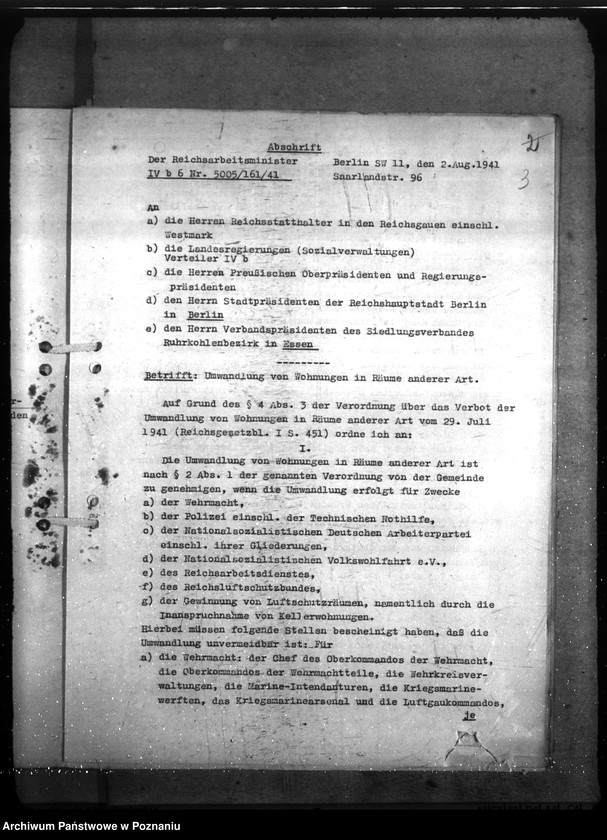 Obraz 8 z jednostki "Allgemeine Bauangelegenheiten der Polizei und Gandarmerie -, der Kriminalpolizei, Gestapo, des SD und SHD und der Technischen Nothilfe"