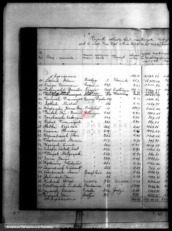 Obraz 7 z jednostki "Rejestr dłużników rentowych, którym na podstawie art. 16 przedłużono okresy amortyzacji pożyczek"