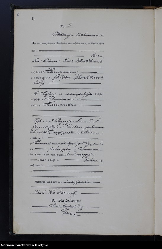 image.from.unit.number "Sterbe-Haupt-Register Nr 1 - 200"