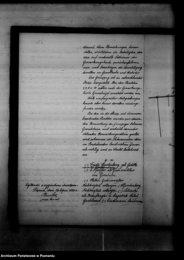 Obraz 18 z jednostki "Protokoły graniczne - odpis /majątków ziemskich/"