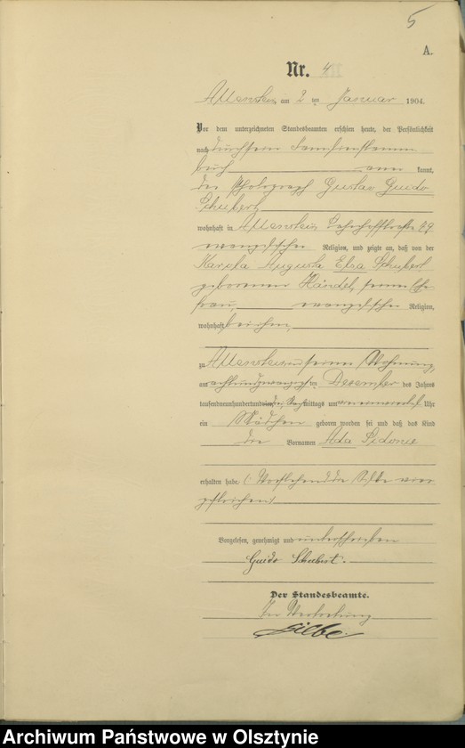 image.from.unit.number "Geburts-Haupt-Register Tom I, Nr 1 - 398"