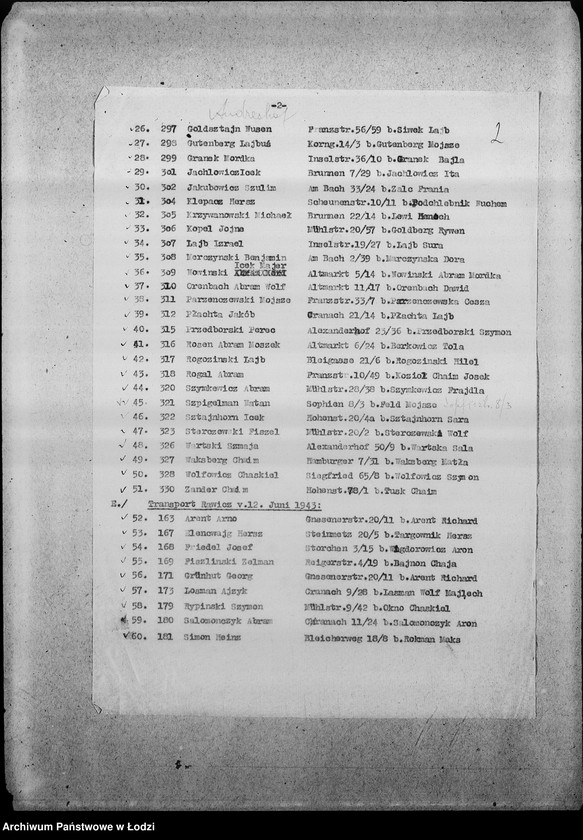 Obraz 5 z jednostki "[Pisma z Wydziału Prezydialnego, z Centralnego Więzienia i Wydziału Pracy zawiadamiające o przyjeżdżających i wyjeżdżających Żydach]"