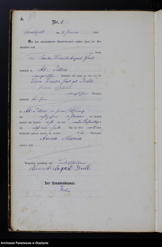 image.from.unit.number "Geburts-Haupt-Register Nr 1 - 199"