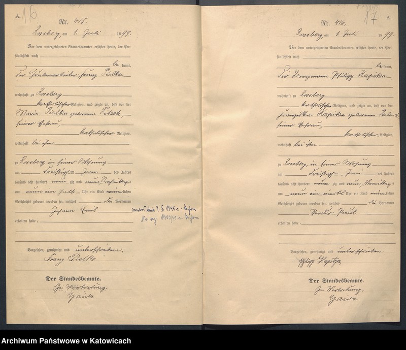 Obraz 12 z jednostki "Księga urodzeń nr 400-799"