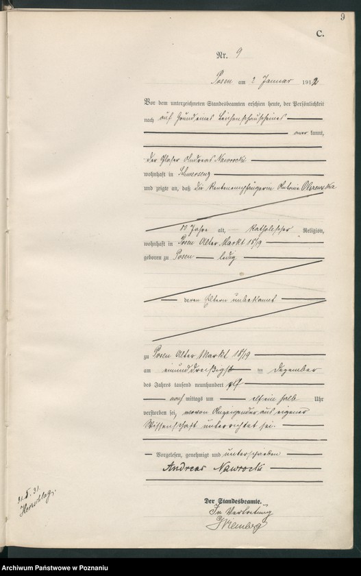 Obraz 11 z jednostki "Księga miejscowa zgonów tom I [Rejestr główny zgonów]"