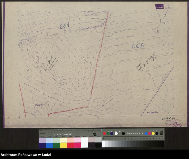 Obraz 1 z jednostki "Plan m. Łodzi 1:2000 z oznaczeniem podziału miasta na Obwody Komitetów Blokowych. Sekcja SO 25"