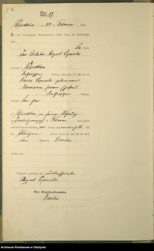 image.from.unit.number "Geburts-Haupt-Register Nr 1 - 95"