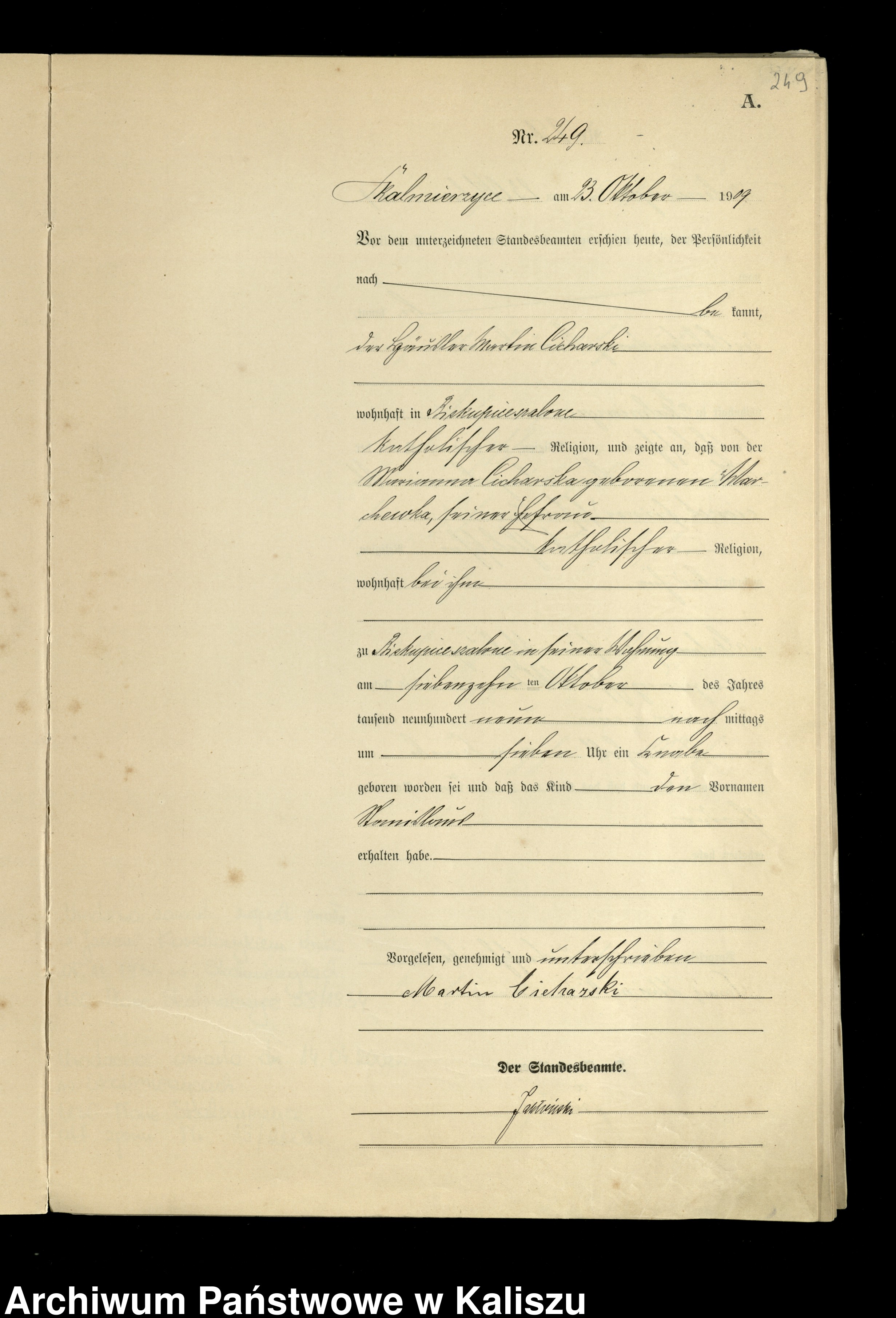 Skan z jednostki: [Księga urodzeń]