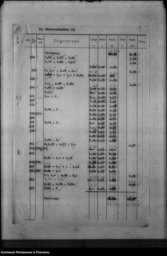 Obraz 13 z jednostki "Schlossumbau in Posen. Kostenanschläge"