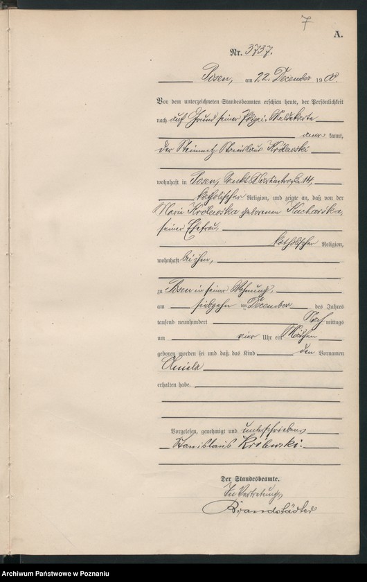 Obraz 10 z jednostki "Księga miejscowa urodzeń"