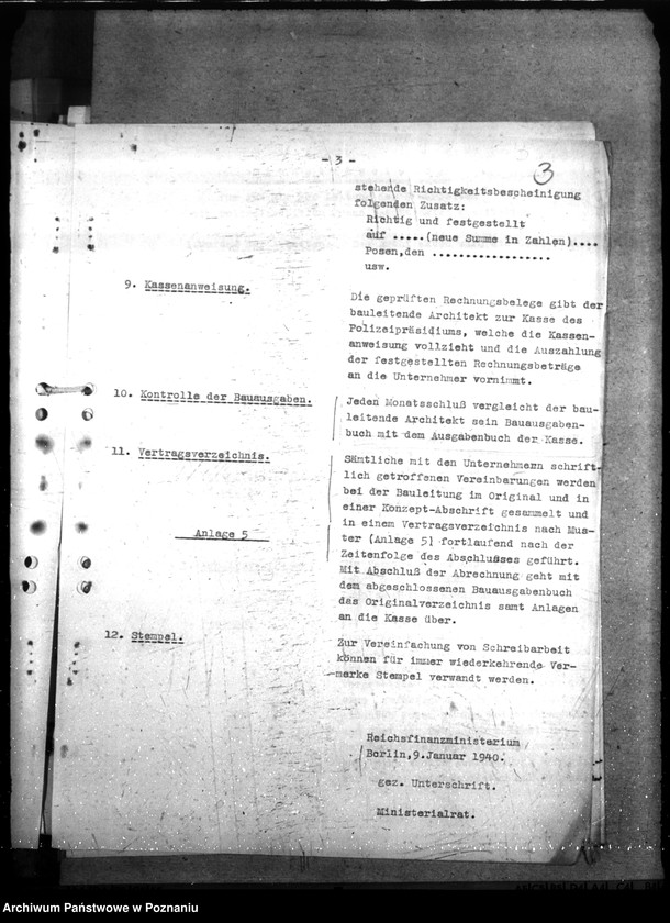 Obraz 7 z jednostki "Architekten - Vertrag - Polizeiverwaltung Posen"
