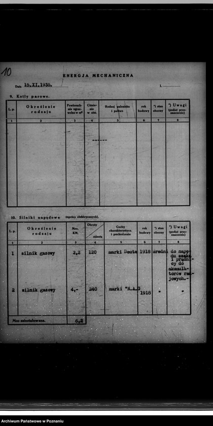 Obraz 14 z jednostki "Kwestionariusz Gazowni Miejskiej w Rakoniewicach powiat wolsztyński"