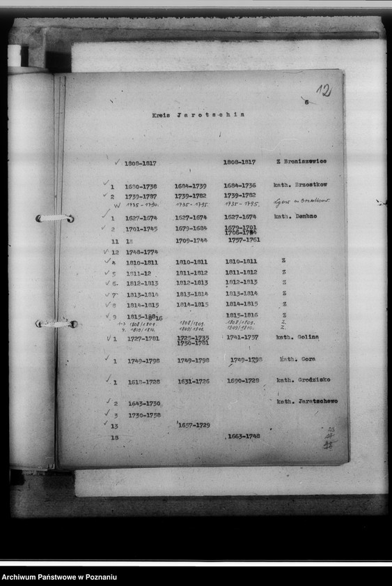 Obraz 16 z jednostki "Verzeichnis der Luftschutzmässig gesicherten Personenbücher"