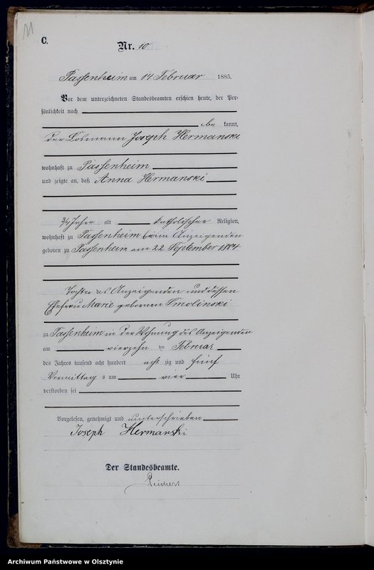 image.from.unit.number "Sterbe-Haupt-Register Nr 1 - 101"