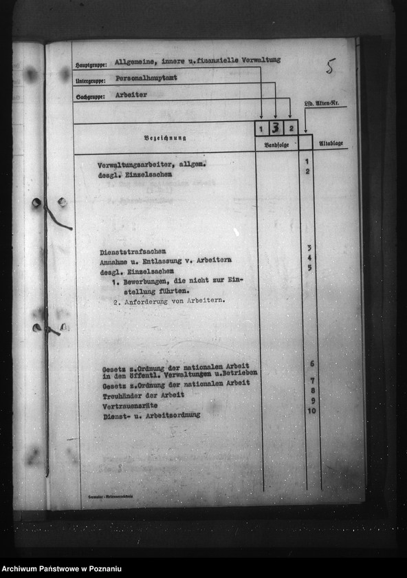 Obraz 9 z jednostki "Aktenverzeichnis- Personalhauptamt"