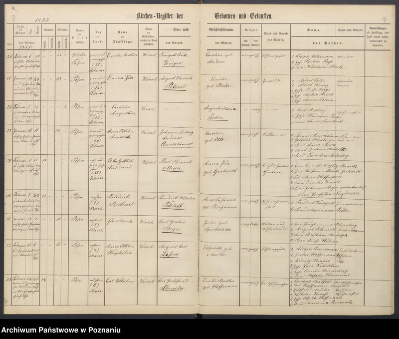Obraz 8 z jednostki "[Akta urodzeń i chrztów, ślubów, zgonów]"