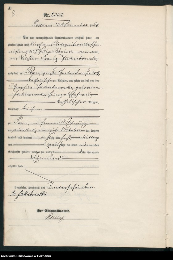 Obraz 11 z jednostki "Księga urodzeń t. V"