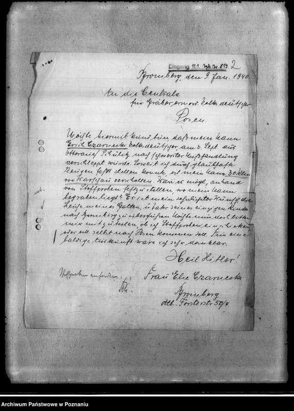 Obraz 6 z jednostki "Korespondencja w sprawie miejscowych Niemców, którzy zginęli w 1939 roku"