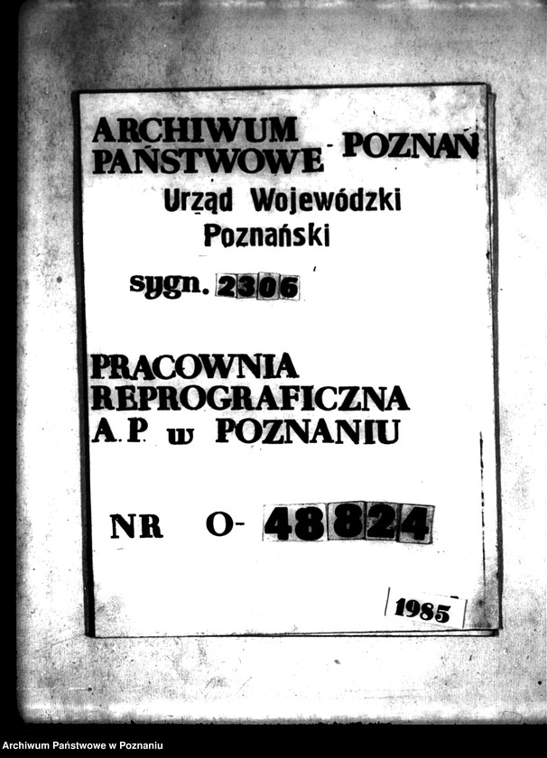 Obraz 1 z jednostki "Majątek Myjomice powiatu kępińskiego wyłączenie z art. 4,5 ustawy o przeprowadzeniu reformy rolnej"