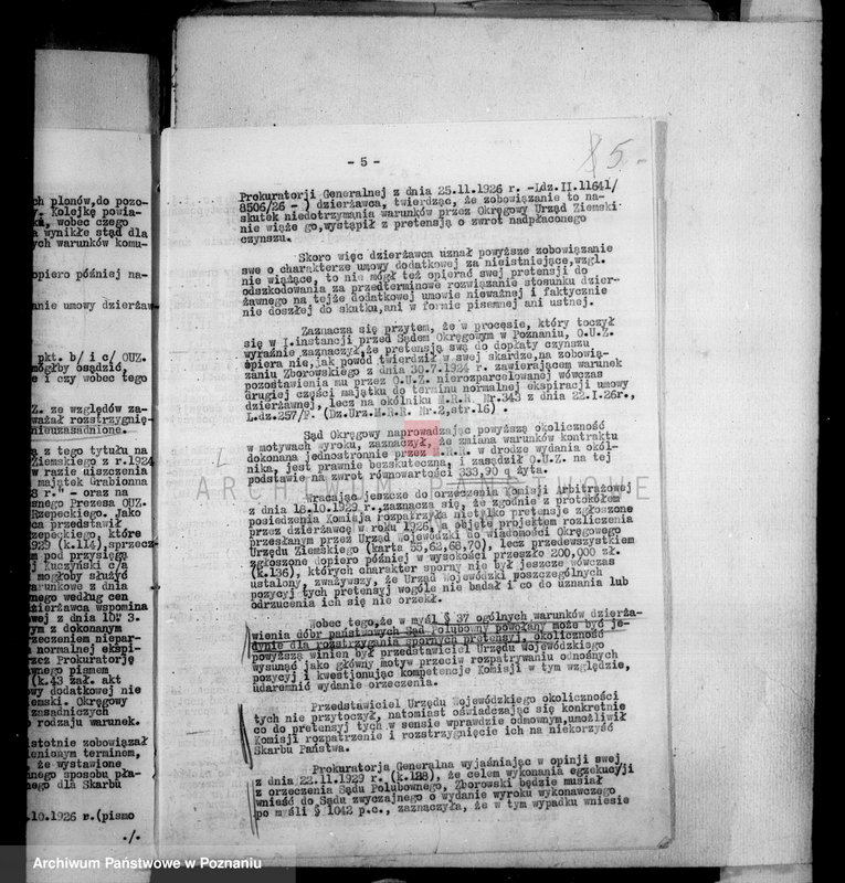 Obraz 9 z jednostki "Akta dodatkowe dotyczące majątku państwowego Grabionna powiatu wyrzyskiego /m.in. sprawy dzierżawy majątku/"