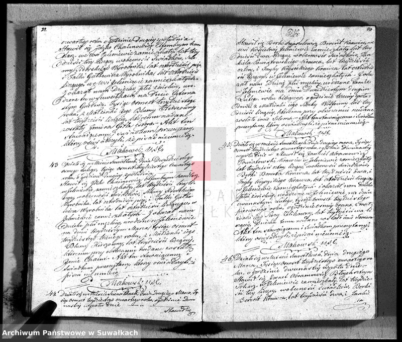 image.from.unit.number "Duplikat Akt Urzędnika Stanu Cwilnego Wyznania Moyżeszowego Okręgu Suwalskiego i Jeleniewskiego Urodzonych, Zaślubionych i Zmarłych z roku 1834"