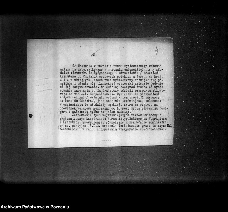 Obraz 8 z jednostki "/Potraktowanie mniejszości polskiej przez niemieckie - referat polskiej placówki konsularnej/"