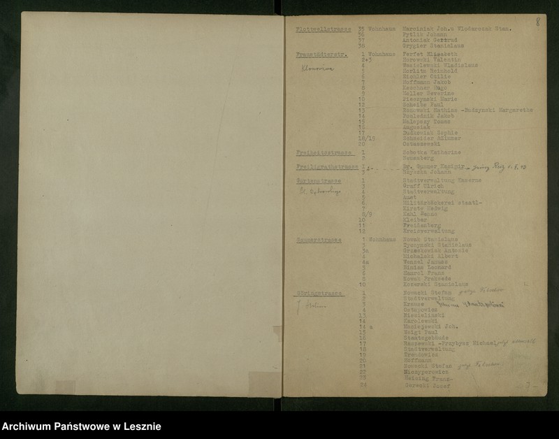 image.from.unit.number "[Rejestr mieszkańców Leszna /Strassen und Hausnumer Verziehnis/]"