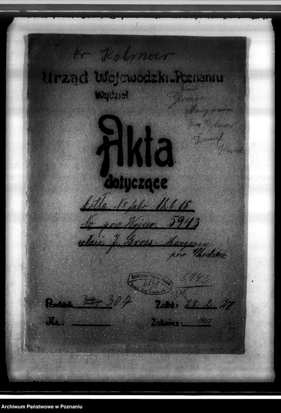 Obraz 4 z jednostki "Młyn parowy J. Grossa w Margoninie pow. Chodzieski /nadzór nad kotłem parowym nr fabr. 12618, woj. 5943/"
