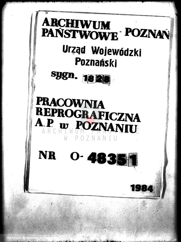 Obraz 1 z jednostki "Rewizje majątku państwowego Szamotuły-Zamek"