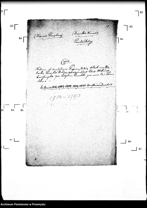 image.from.unit.number "[Kopie ksiąg metrykalnych parafii Doliny z filią Bielanka (dekanat Gorlice)]"