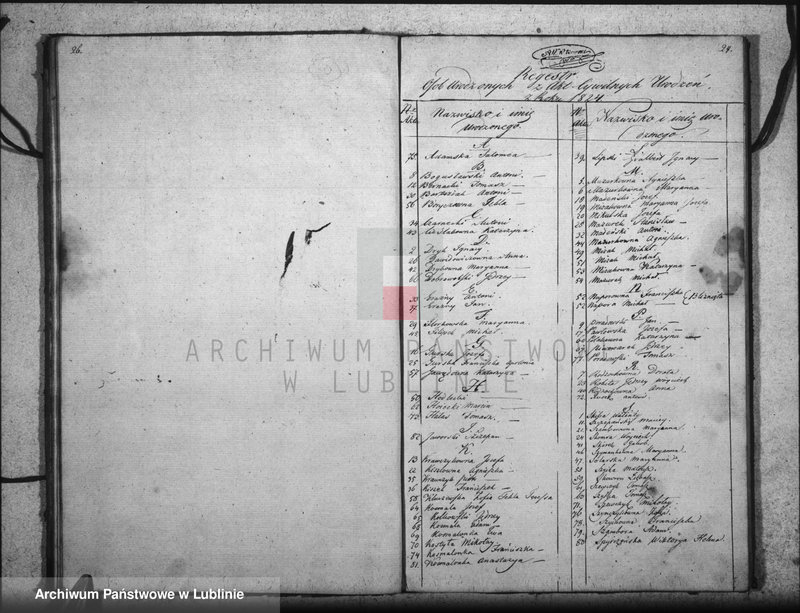 image.from.unit.number "Księga urodzeń, zapowiedzi, małżeństw i zgonów"