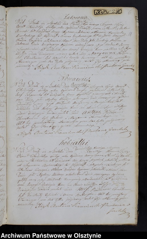 image.from.unit.number "Duplikat Aktów Urodzenia, Zaślubień, Zeyścia Parafii Grzebskiey za Rok 1846"