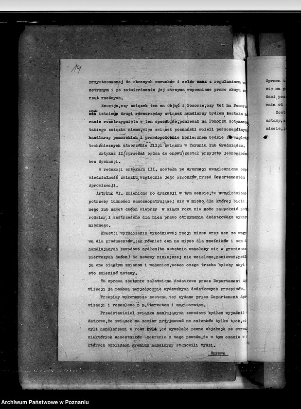 Obraz 18 z jednostki "Sprawy prawne projekty ustaw, rozporządzeń i uzasadnień przedkładanych do aprobaty p. Ministrowi b. Dzielnicy Pruskiej"