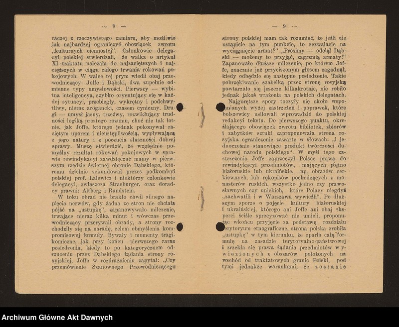 Obraz 5 z jednostki "Broszura pt. "Sprawa rewindykacji archiwaliów i zabytków (zza kulis rokowań pokojowych w Rydze)", Władysław Semkowicz."