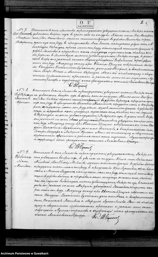 Obraz 6 z jednostki "Duplikat aktov graždnskago sostojanija Liškovskago Rimsko- Katoličeskago Prichoda o roždenij, brakosočetanij i smerti za 1902 god"