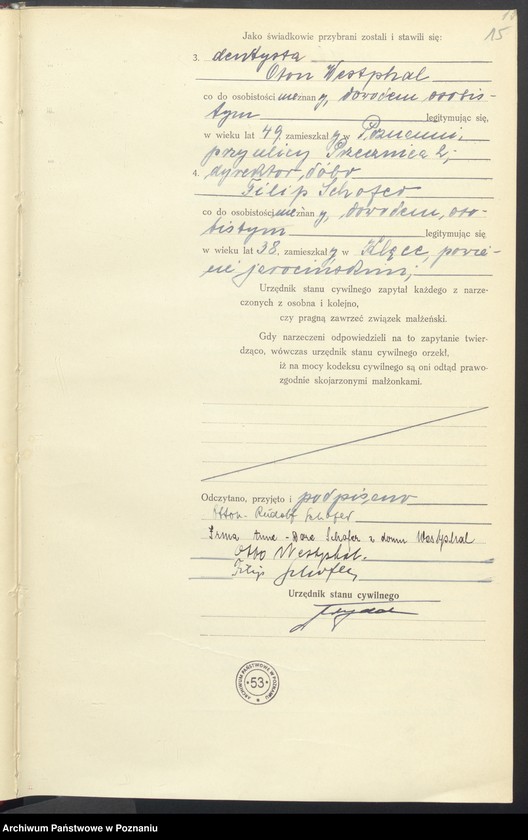Obraz 17 z jednostki "Księga miejscowa małżeństw tom IV [Rejestr główny małżeństw]"