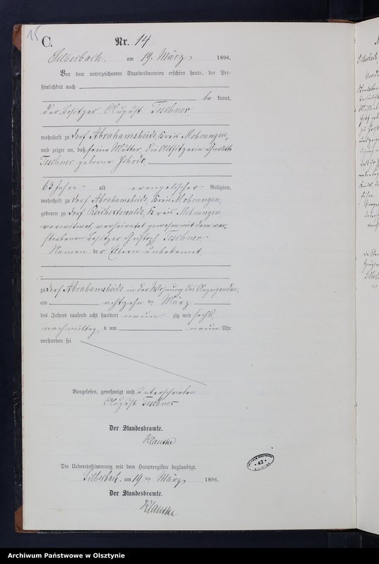 image.from.unit.number "Sterbe-Neben-Register Nr 1 - 43"