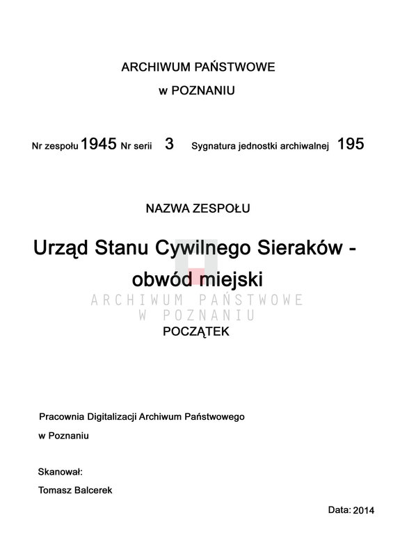 Obraz 3 z jednostki "Heirats-Haupt-Register"
