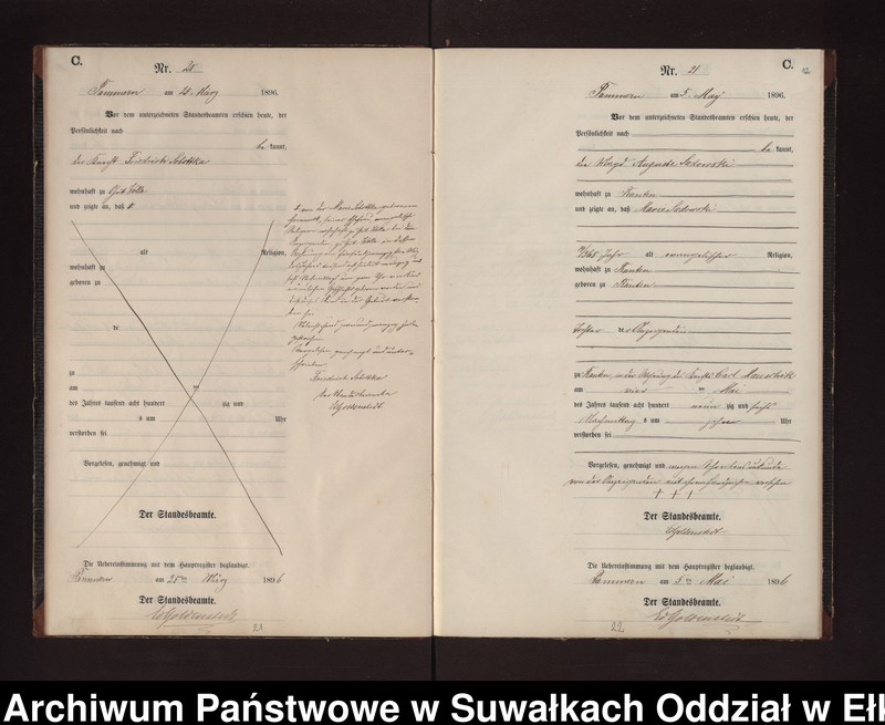 image.from.unit.number "Sterbe-Neben-Register des Preussischen Standes-Amtes Neuhoff Kreis Loetzen"