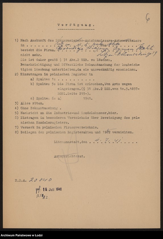 Obraz 8 z jednostki "Produkcja Krajowa- Szymon Hecht- wyrób bielizny"