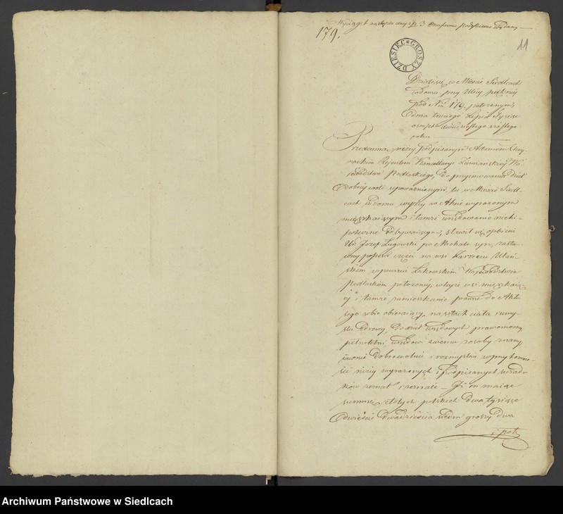 Obraz 9 z jednostki "Księga II Rok 1826 od N 176 do N 332 Adama Chojnackiego Rejenta [Akta notarialne od nr 176 do nr 332]"