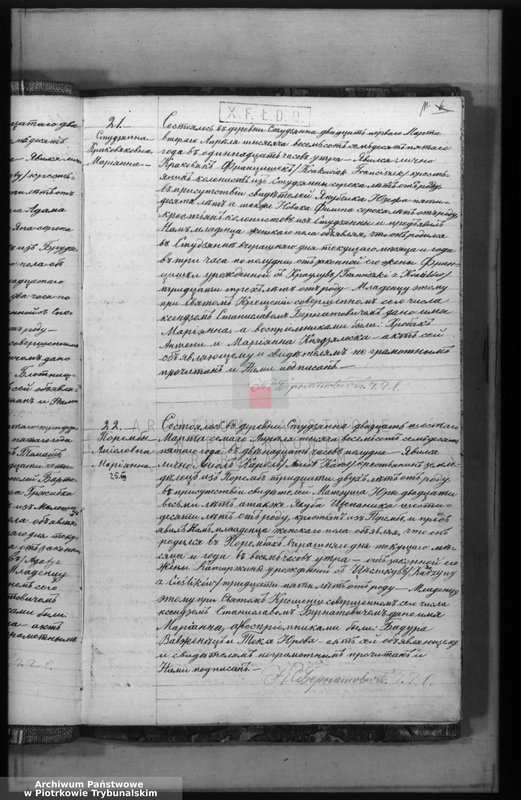 Obraz z zespołu "Akta stanu cywilnego Parafii Rzymskokatolickiej w Studziannie"